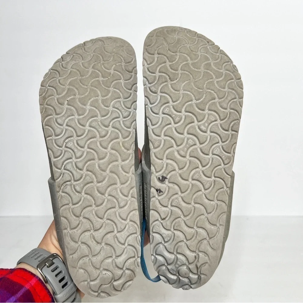 Birkenstock Gizeh Rubber Foam Sandals Grey Silver Size 33 Kids Size 2